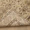 Vintage Isparta Turkish Area Rug 3x6 ft — Beige & Brown Floral (No. 59839)