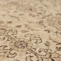 Vintage Isparta Turkish Area Rug 3x6 ft — Beige & Brown Floral (No. 59839)