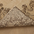 Vintage Isparta Turkish Area Rug 3x6 ft — Beige & Brown Floral (No. 59840)