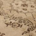 Vintage Isparta Turkish Area Rug 3x6 ft — Beige & Brown Floral (No. 59840)