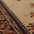 Vintage Denizli Turkish Runner Rug 2x10 ft — Beige & Red Geometric