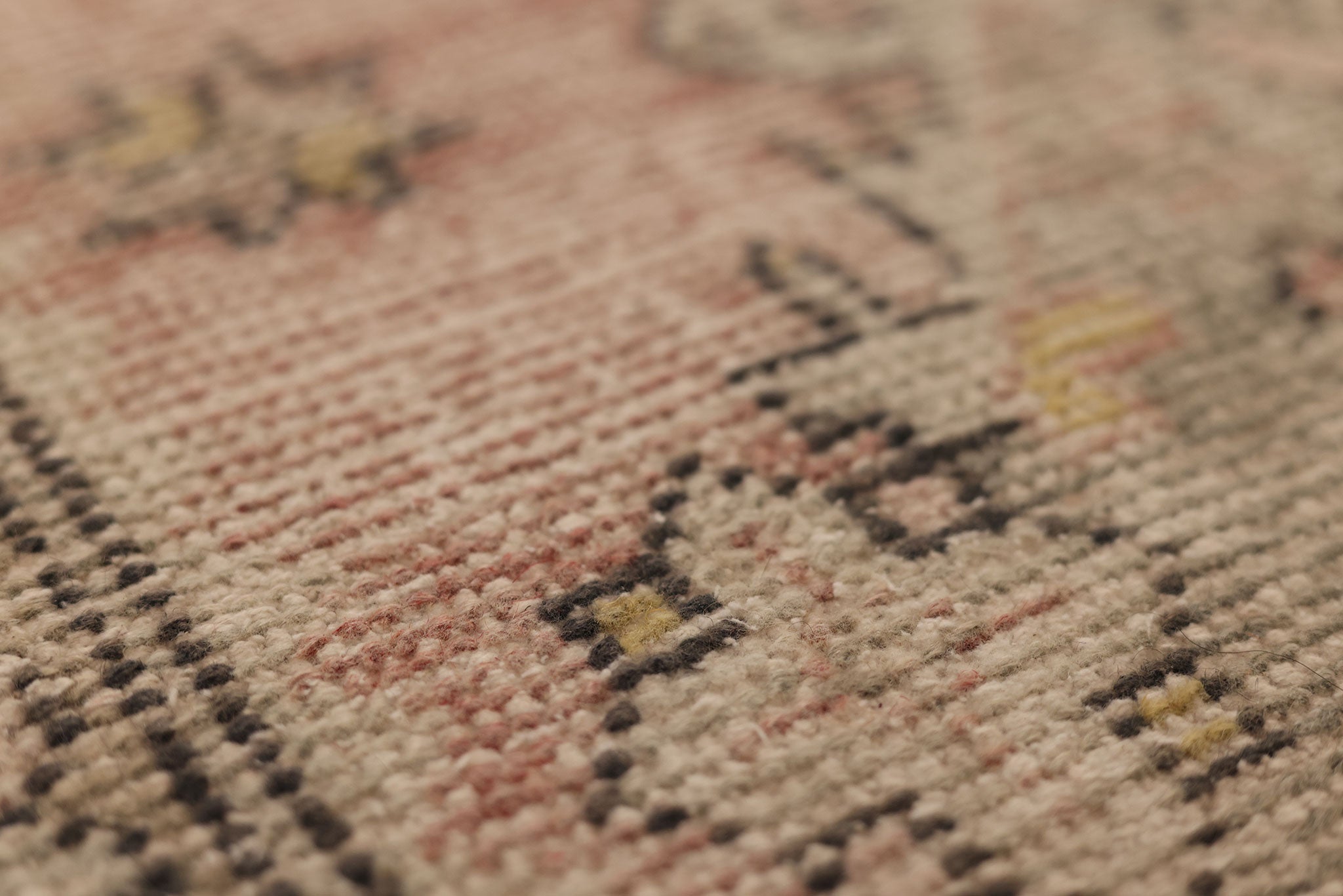 Vintage Niğde Turkish Runner Rug 2x9 ft — Beige & Pink Floral