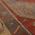Vintage Kayseri Turkish Runner Rug 3x6 ft — Red & Blue Geometric