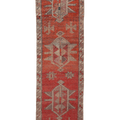 Vintage Southeastern Persian Style Runner Rug 3x11 ft — Red & Beige Geometric