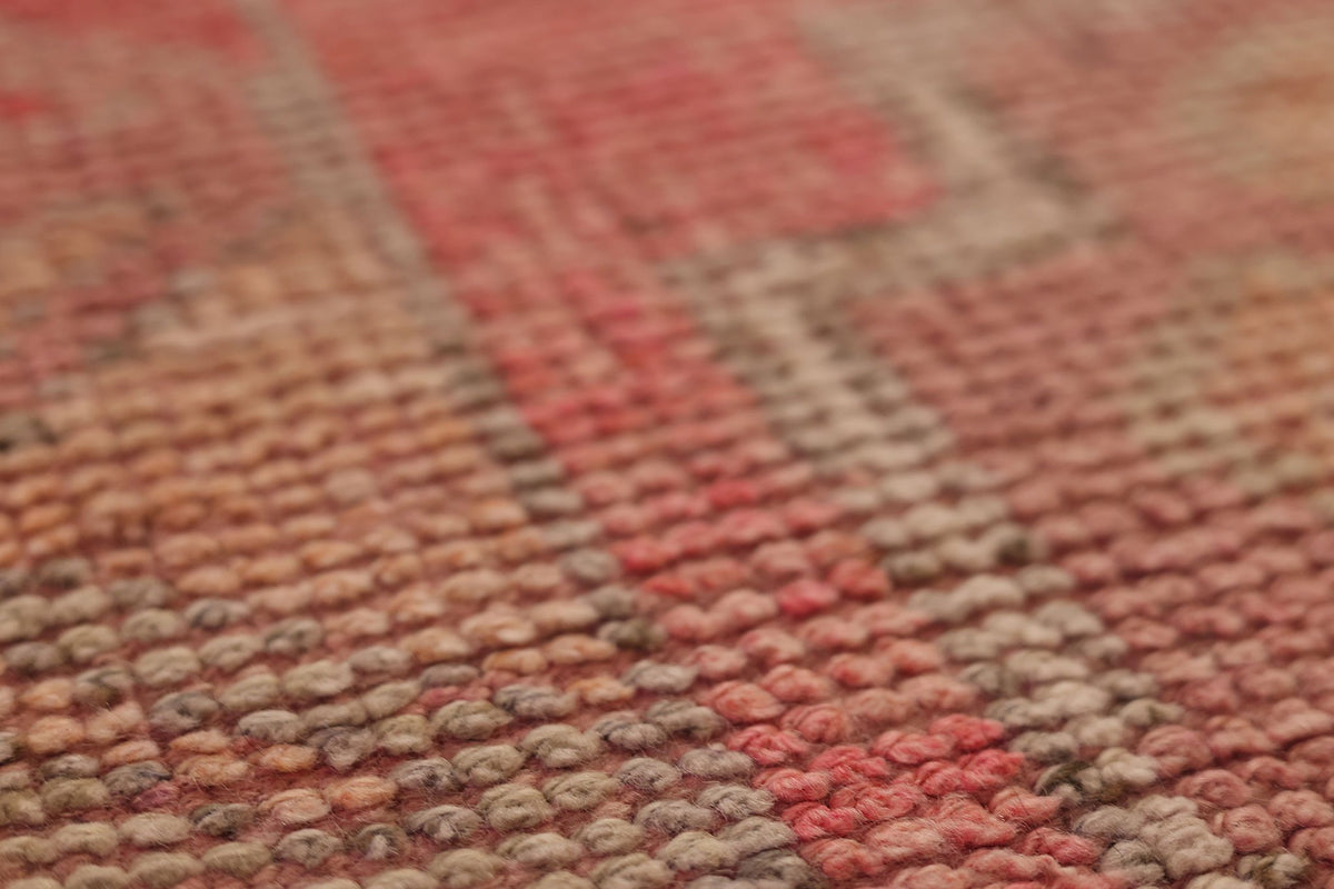 Vintage Southeastern Persian Style Runner Rug 3x11 ft — Red & Beige Geometric