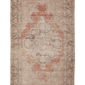 Vintage Nevşehir Turkish Area Rug 5x8 ft — Beige & Brown Floral