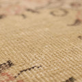 Vintage Isparta Turkish Area Rug 4x7 ft — Beige & Orange Floral