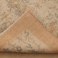 Vintage Isparta Turkish Area Rug 4x6 ft — Beige & Orange Floral