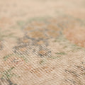 Vintage Isparta Turkish Area Rug 4x6 ft — Beige & Orange Floral