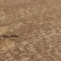 Vintage Isparta Turkish Runner Rug 2x6 ft — Beige & Brown Floral