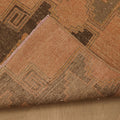 Vintage Malatya Turkish Runner Rug 2x8 ft — Brown & Orange Geometric