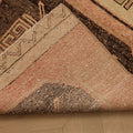 Vintage Malatya Turkish Runner Rug 3x12 ft — Brown & Beige Geometric
