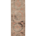 Vintage Malatya Turkish Runner Rug 3x12 ft — Beige & Pink Geometric