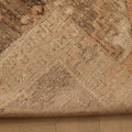 Vintage Malatya Turkish Runner Rug 3x12 ft — Beige & Pink Geometric