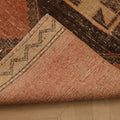 Vintage Malatya Turkish Runner Rug 3x11 ft — Brown & Red Geometric