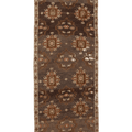 Vintage Malatya Turkish Runner Rug 3x11 ft — Brown & Beige Geometric (No. 60423)