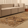 Vintage Malatya Turkish Runner Rug 3x11 ft — Brown & Beige Geometric (No. 60423)