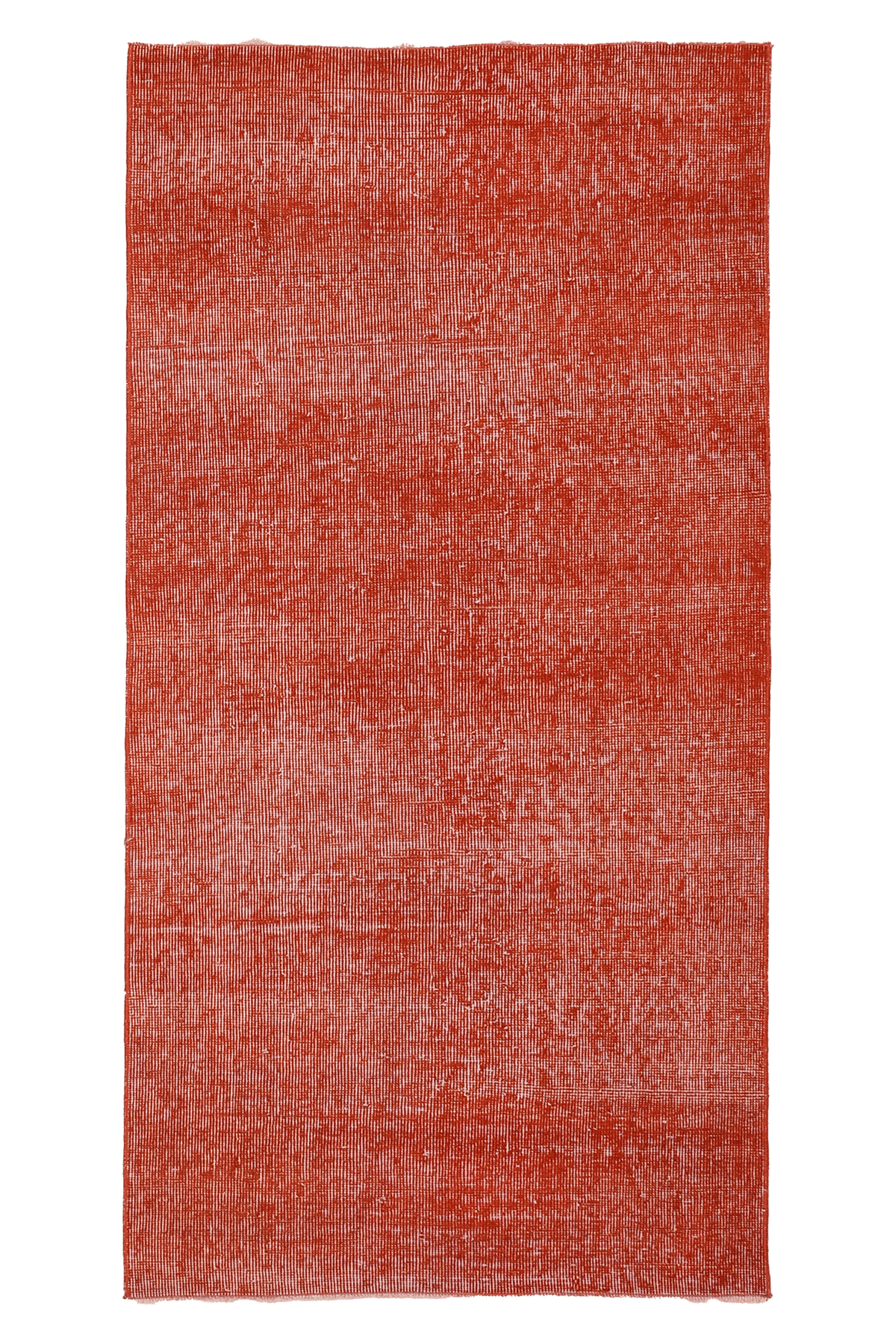 Vintage Isparta Turkish Runner Rug 3x5 ft — Red Overdyed