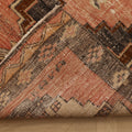 Vintage Malatya Turkish Runner Rug 3x11 ft — Pink & Gray Geometric