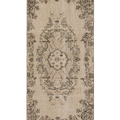 Vintage Isparta Turkish Runner Rug 2x6 ft — Beige & Green Floral