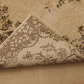 Vintage Isparta Turkish Runner Rug 2x6 ft — Beige & Green Floral