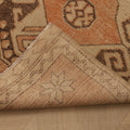 Vintage Malatya Turkish Runner Rug 2x9 ft — Brown & Orange Geometric