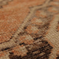 Vintage Malatya Turkish Runner Rug 2x9 ft — Brown & Orange Geometric
