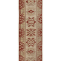 Vintage Muğla Turkish Runner Rug 2x9 ft — Beige & Red Geometric