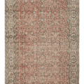 Vintage Isparta Turkish Area Rug 6x10 ft — Pink & Beige Floral (No. 60471)