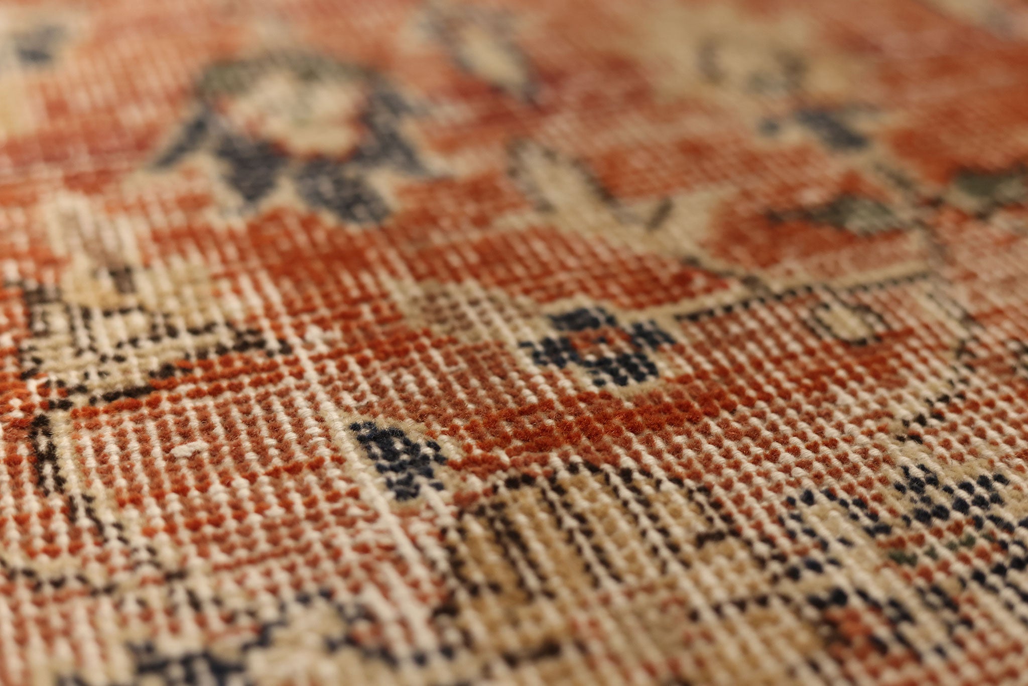 Vintage Isparta Turkish Area Rug 6x10 ft — Red & Beige Floral (No. 60485)