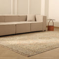 Vintage Isparta Turkish Area Rug 6x10 ft — Beige & Gray Floral (No. 60487)