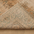 Vintage Isparta Turkish Area Rug 6x9 ft — Beige & Green Floral (No. 60489)