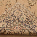 Vintage Isparta Turkish Area Rug 7x10 ft — Beige & Gray Floral