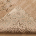 Vintage Isparta Turkish Area Rug 6x9 ft — Beige & Blue Floral