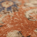 Vintage Isparta Turkish Runner Rug 4x15 ft — Orange & Blue Floral