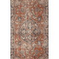 Vintage Isparta Turkish Runner Rug 4x15 ft — Orange & Blue Floral