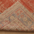 Vintage Isparta Turkish Area Rug 7x10 ft — Red & Beige Floral