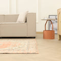 Vintage Manisa Turkish Area Rug 5x8 ft — Red & Beige Floral