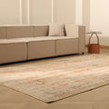 Vintage Manisa Turkish Area Rug 6x10 ft — Pink & Beige Floral