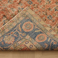 Vintage Isparta Turkish Area Rug 5x9 ft — Red & Blue Floral