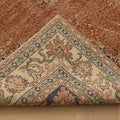 Vintage Isparta Turkish Area Rug 5x8 ft — Brown & Beige Floral (No. 60593)
