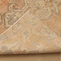Vintage Nevşehir Turkish Area Rug 4x7 ft — Orange & Beige Geometric