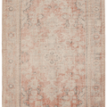 Vintage Manisa Turkish Area Rug 5x7 ft — Red & Beige Floral