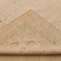 Vintage Manisa Turkish Area Rug 5x9 ft — Beige & Brown Distressed (No. 60600)
