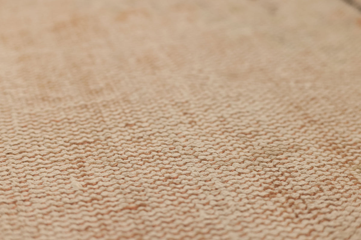 Vintage Manisa Turkish Area Rug 5x9 ft — Beige & Brown Distressed (No. 60600)