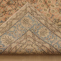 Vintage Isparta Turkish Area Rug 6x10 ft — Beige & Blue Floral (No. 60616)