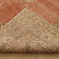 Vintage Isparta Turkish Area Rug 6x9 ft — Red & Beige Floral (No. 60620)