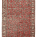 Vintage Isparta Turkish Area Rug 6x10 ft — Red & Beige Floral