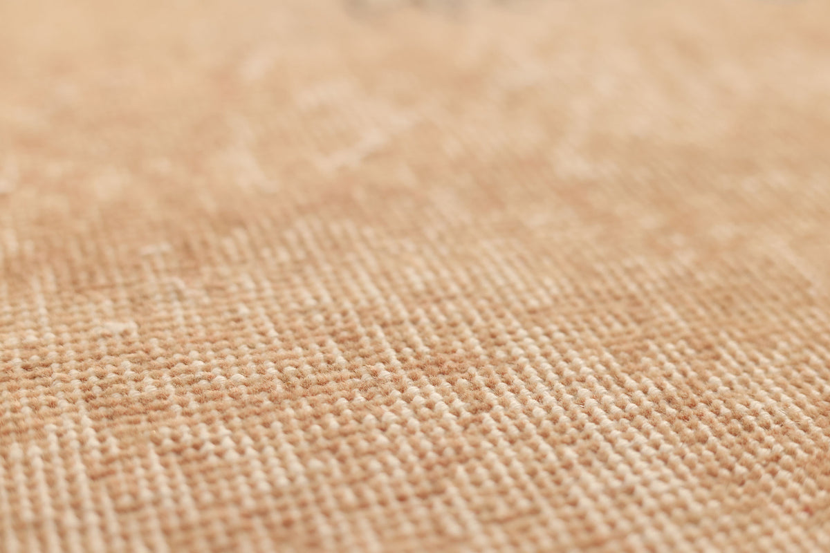 Vintage Isparta Turkish Area Rug 6x9 ft — Beige & Blue Floral (No. 60675)