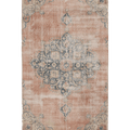Vintage Isparta Turkish Area Rug 5x12 ft — Pink & Blue Floral